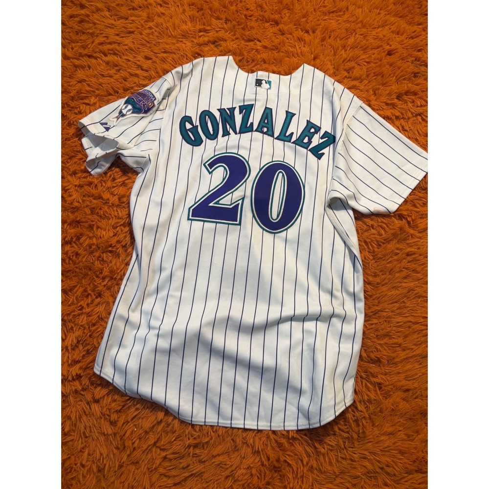 Majestic Arizona Diamondbacks Authentic Pinstripe Baseball Jersey Mens 48 White - Picture 4 of 6